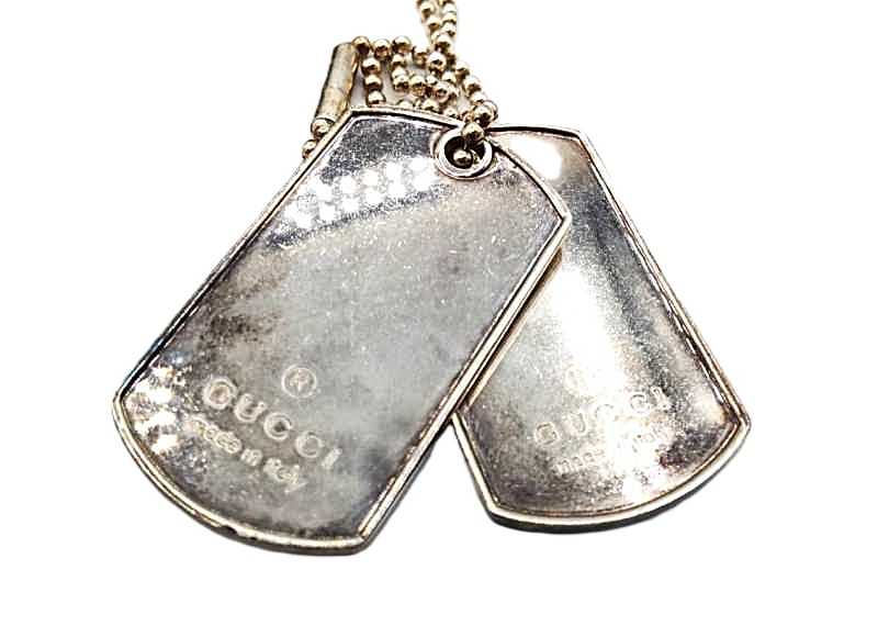 グッチ買取 SV925 ドッグタグ ペンダント ネックレス